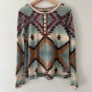 Double D Ranchwear Pack Saddle Blanket Top Size Small Western Aspen Aztec Boho